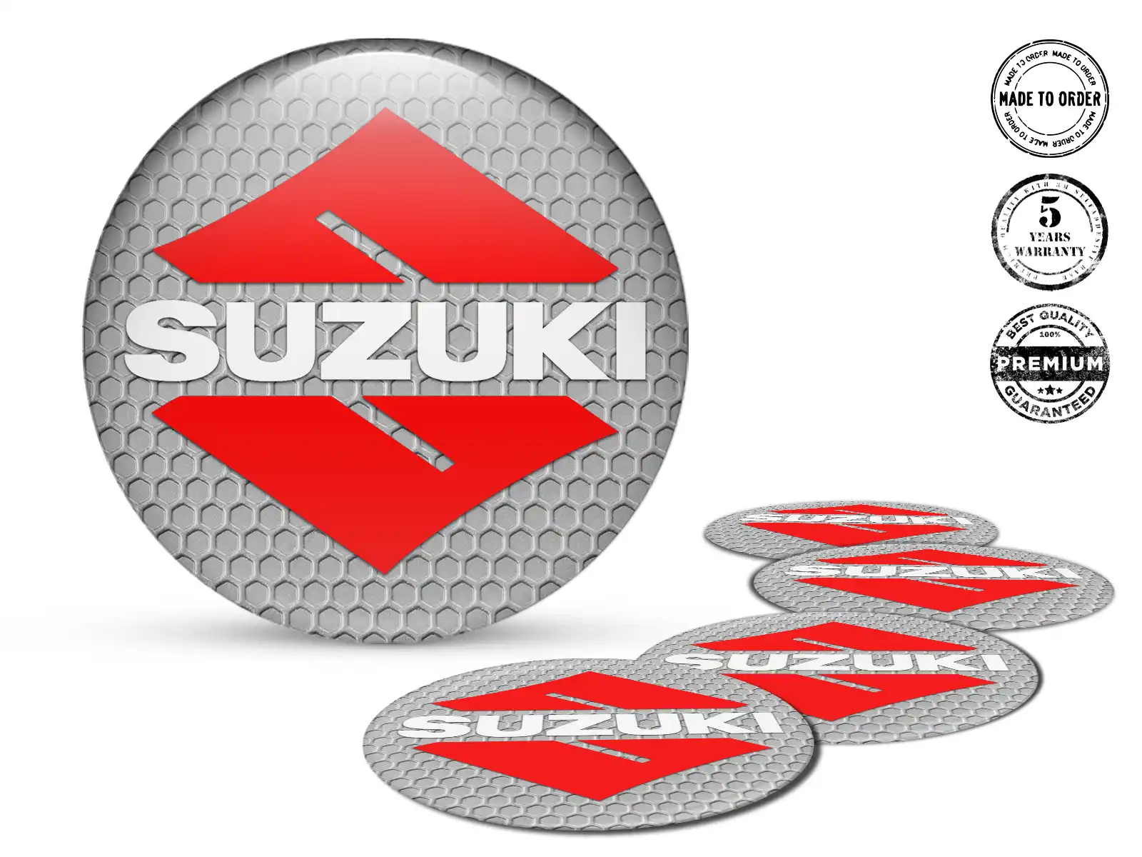 Suzuki Style Autocollant Bombé Logos Jantes de Luxe